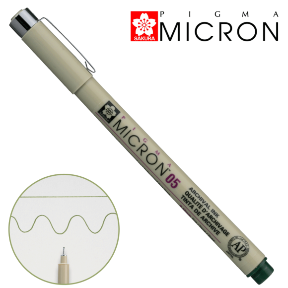 PIGMA MICRON liner (0.5), 0.45 mm Yellow, Sakura