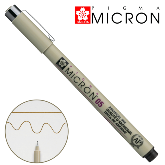 PIGMA MICRON liner (0.5), 0.45 mm Yellow, Sakura