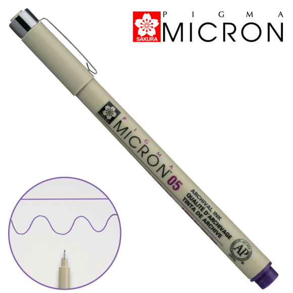 PIGMA MICRON liner (0.5), 0.45 mm Yellow, Sakura