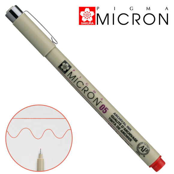 PIGMA MICRON liner (0.5), 0.45 mm Yellow, Sakura