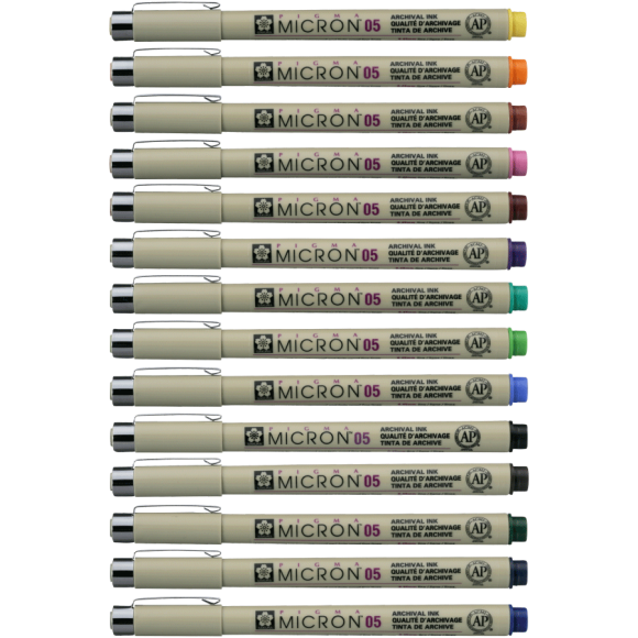 PIGMA MICRON liner (0.5), 0.45 mm Yellow, Sakura