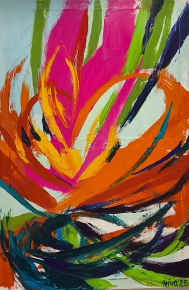 Painting Unbroken, artist Nina Lytvyn