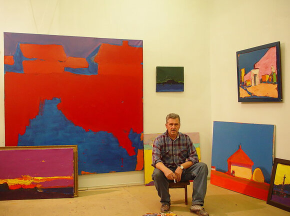 Painting Farmstead, artist Anatoliy Kryvolap Painting Farmstead, artist Anatoliy Kryvolap