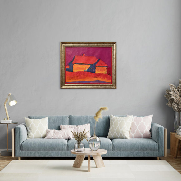 Painting Farmstead, artist Anatoliy Kryvolap Painting Farmstead, artist Anatoliy Kryvolap