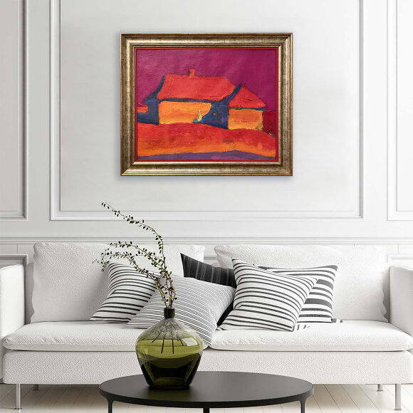 Painting Farmstead, artist Anatoliy Kryvolap Painting Farmstead, artist Anatoliy Kryvolap