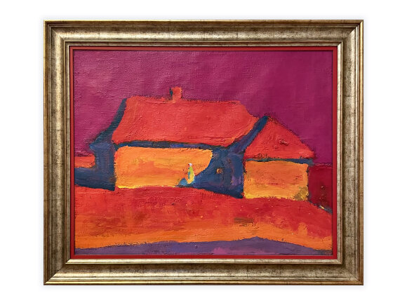 Painting Farmstead, artist Anatoliy Kryvolap Painting Farmstead, artist Anatoliy Kryvolap