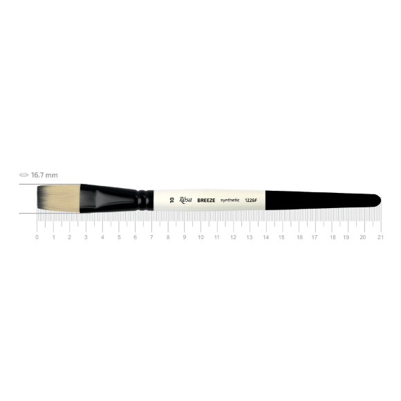 Кисть синтетика плоская BREEZE 1226F №00 короткая ручка ROSA
