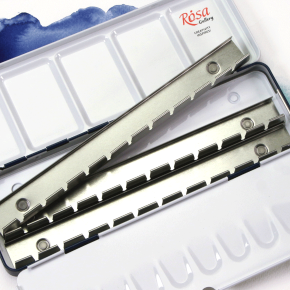 Пенал для акварельных красок Бирюза 21 кювета ROSA Gallery