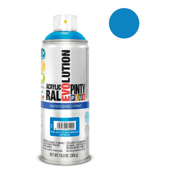 Краска аэрозоль акриловая Evolution Ral 1028 Желтая дыня 400 мл PINTYPLUS