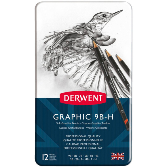 Графитные карандаши Graphic Soft 12шт Derwent
