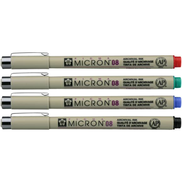 Лінер PIGMA MICRON (0.8), 0,5мм Синій, Sakura