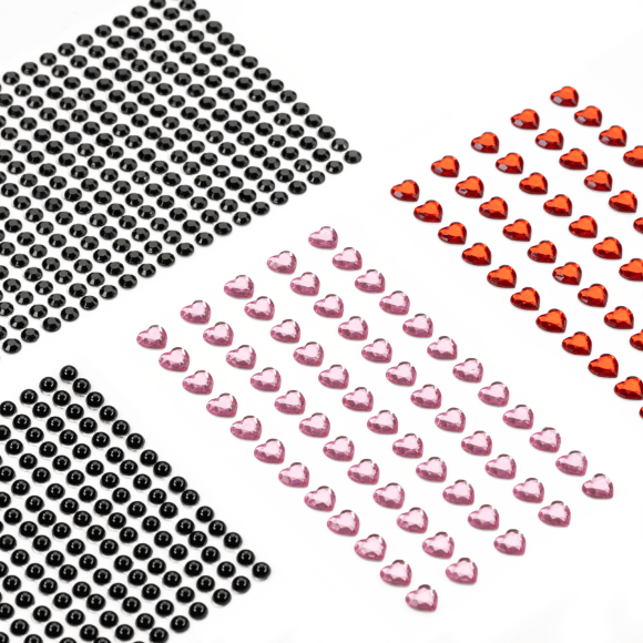 Стразы самоклеящиеся Сердца Свет розовые 8мм 60шт ROSA Talent Стразы самоклеящиеся Сердца Свет розовые 8мм 60шт ROSA Talent