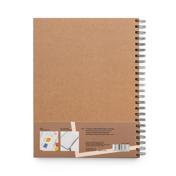 Блокнот на спирали Mixed Media, 22,9х30,5см, 180г/м2, 40л, HIMI