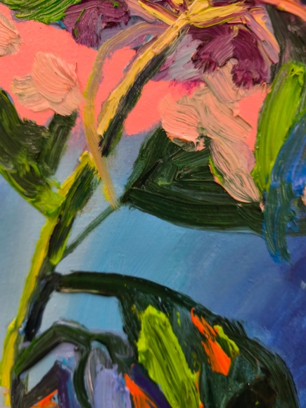 Painting Hydrangea, artist Nina Lytvyn