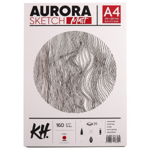 Склейка для рисунка Smooth & Matt А4 160 г/м2 20 л Aurora