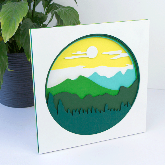 Набор картина 3D "Пейзаж. Горы 2" МДФ грунтованное 7 слоев 30х30см ROSA TALENT