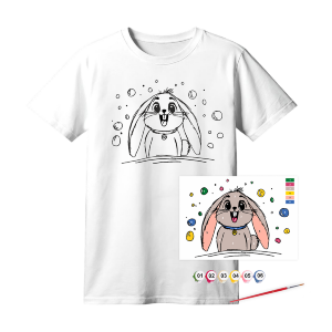 Набор футболка-раскраска Funny Вunny хлопок 100% размер XS ROSA Talent