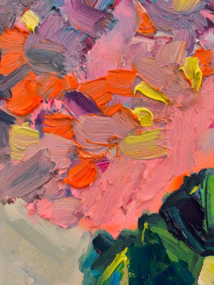 Painting Hydrangea, artist Nina Lytvyn