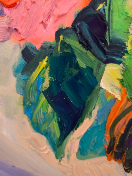 Painting Hydrangea, artist Nina Lytvyn