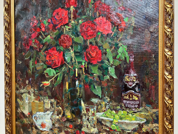 Painting French boulevard, artist Tishetsky Valentin Painting French boulevard, artist Tishetsky Valentin