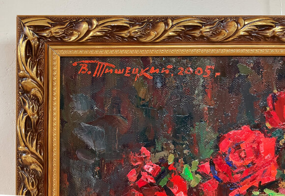 Painting French boulevard, artist Tishetsky Valentin Painting French boulevard, artist Tishetsky Valentin