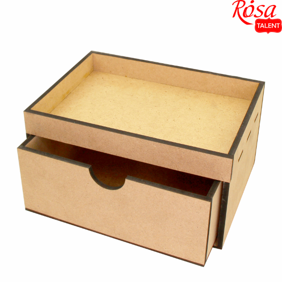 Декоративный комод-ящик с бортиком МДФ 23х16,5х12см ROSA TALENT Декоративный комод-ящик с бортиком МДФ 23х16,5х12см ROSA TALENT