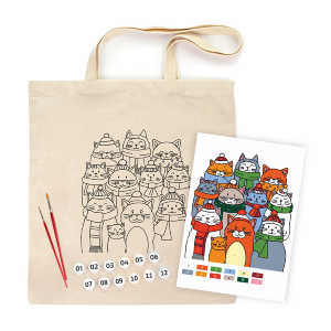 Набор раскраска «Коты в шапках» хлопок 220 г/м2, 38х42см ROSA Talent