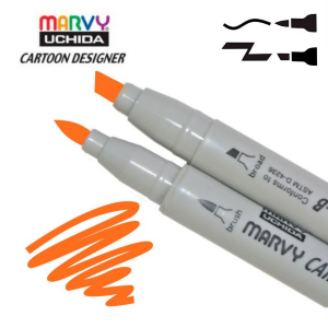 Маркер двухсторонний Оранжевый 1900B-S Marvy