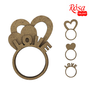 Набор колец для салфеток „Love“ ДВП 6х8,2см 2шт ROSA TALENT