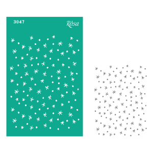 Трафарет многоразовый самоклеящийся №3047 Фоновый 13х20см серия Новый год ROSA TALENT