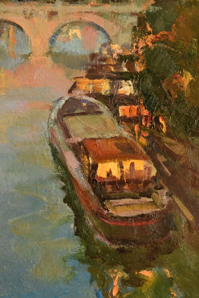 Painting The Night Lights of Paris, artist Volodymyr Kolesnyk