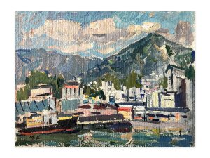 Painting By the shore, artist Mikhail Kokin Painting By the shore, artist Mikhail Kokin