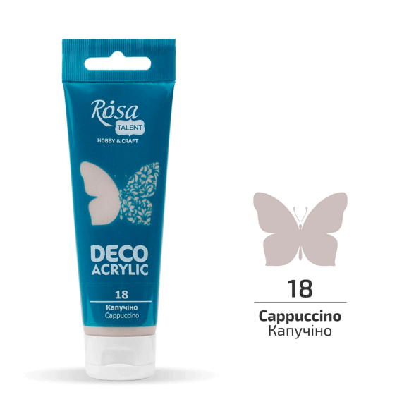 Акрил для декора Черный матовый (17) 75 мл ROSA Talent