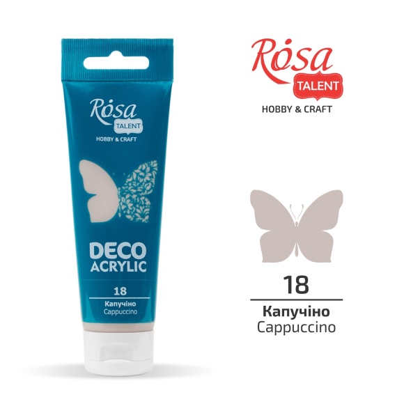 Акрил для декора Черный матовый (17) 75 мл ROSA Talent