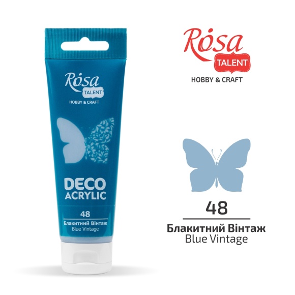 Акрил для декора Черный матовый (17) 75 мл ROSA Talent