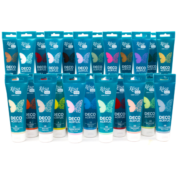 Акрил для декора Черный матовый (17) 75 мл ROSA Talent