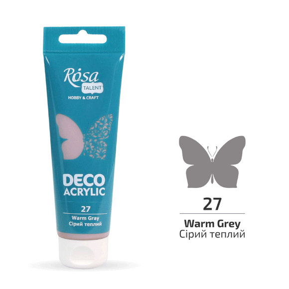 Акрил для декора Черный матовый (17) 75 мл ROSA Talent