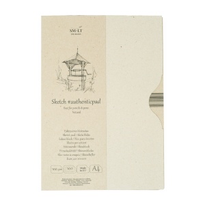 Склейка для эскизов в папке AUTHENTIC А4 100г/м2 100л натуральный цвет SM-LT Art