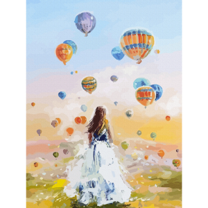 Полотно на картоне с контуром Пейзаж №39 30х40 хлопок акрил ROSA START