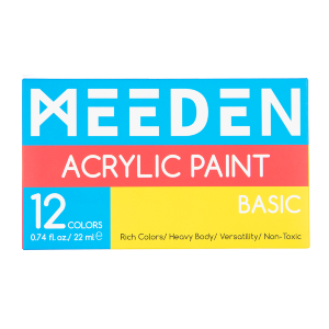 Набор акриловых красок Basic 12×22мл MEEDEN