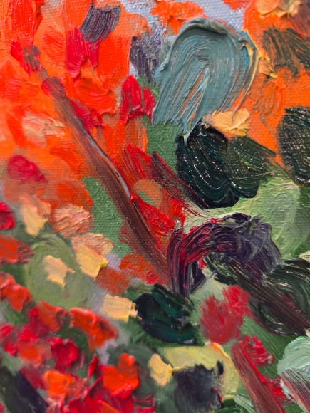 Painting Bright Christmas, artist Nina Lytvyn