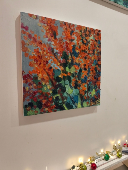 Painting Bright Christmas, artist Nina Lytvyn