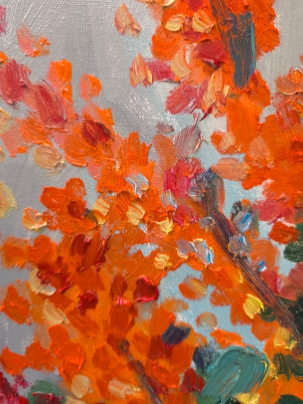 Painting Bright Christmas, artist Nina Lytvyn