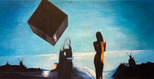 Painting Surrealist Composition, artist Nadiia Haiduk