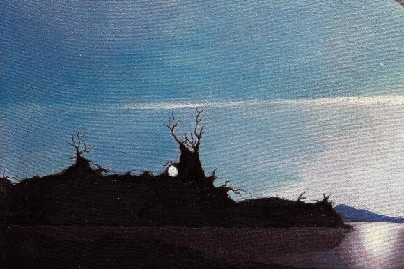 Painting Surrealist Composition, artist Nadiia Haiduk