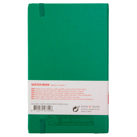 Блокнот для графики Talens Art Creation А5 (13х21см) 140г/м2 80л Forest Green Royal Talens