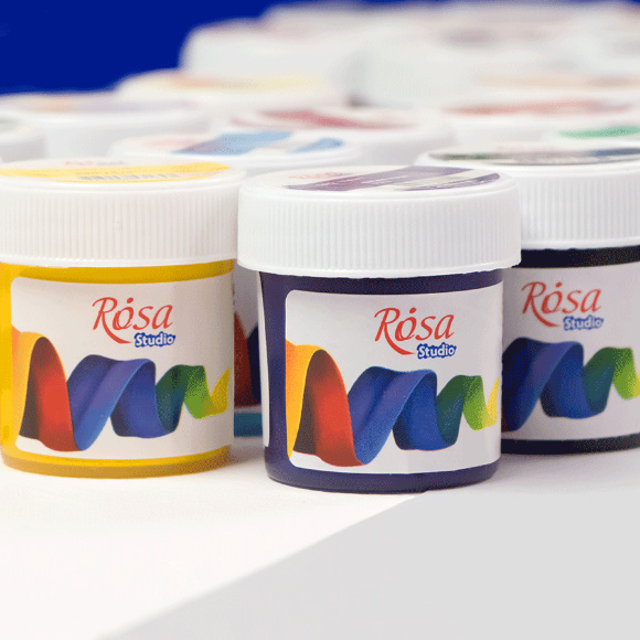 Краска гуашевая Желтая лимонная (903) 20мл ROSA Studio