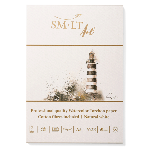 Склейка для акварели А5 PRO CREATE Torchon 250г/м2 10л белая бумага SM-LT Art