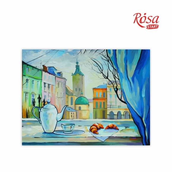 Полотно на картоне с контуром Львов 30×40 хлопок акрил ROSA START