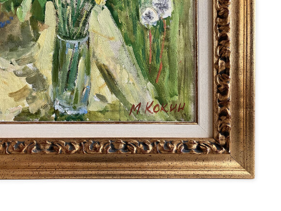 Painting White lilacs, artist Kokin Mikhail - sold